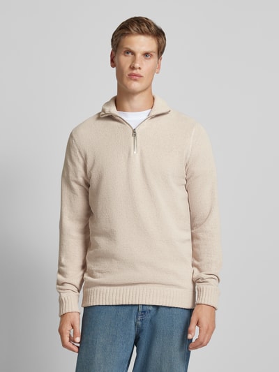 Only & Sons Gebreide pullover met opstaande kraag, model 'ETHAN' Offwhite - 4