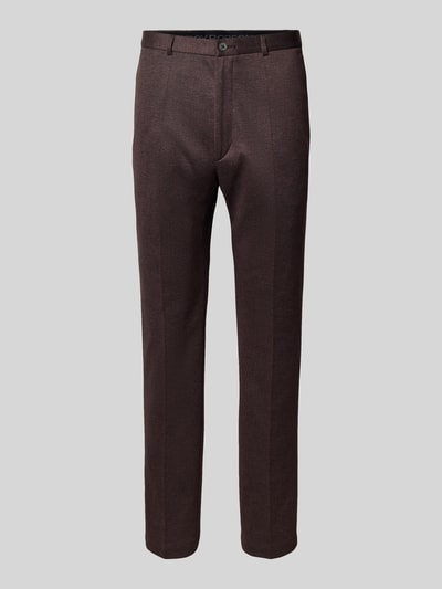 Roy Robson Anzughose mit Bügelfalten und Gesäßtaschen Bordeaux 2