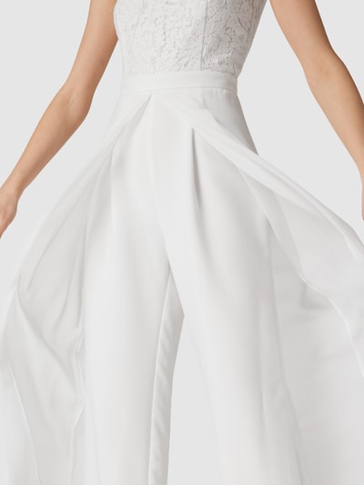 Apart Glamour Jumpsuit mit floralen Stickereien Offwhite 3