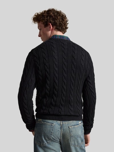 Polo Ralph Lauren Regular Fit Pullover aus reiner Baumwolle BLACK 5