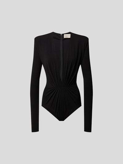 Alexandre Vauthier Body mit Raffungen Schwarz 2