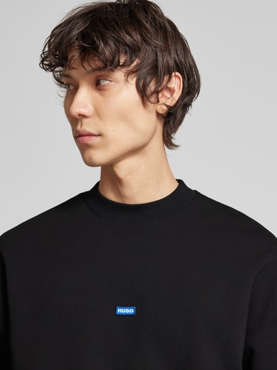 Hugo Blue Sweatshirt mit Stehkragen Modell 'Nedro' Black 3