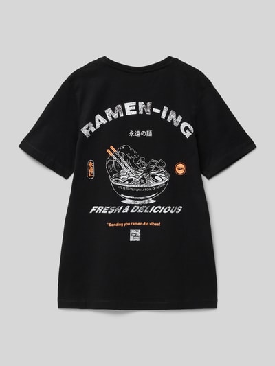 s.Oliver RED LABEL T-shirt o kroju regular fit z czystej bawełny Czarny 3