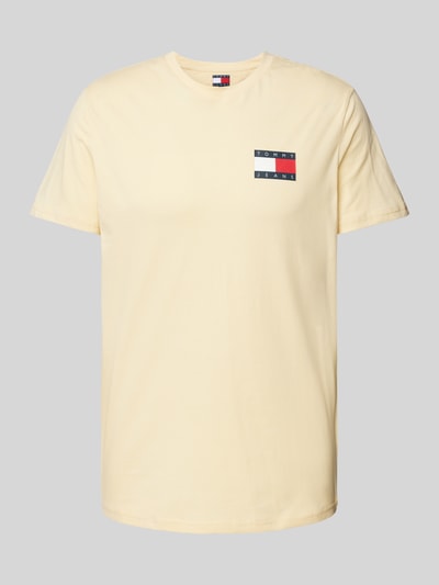 Tommy Jeans T-shirt met labelprint Lichtgeel - 2