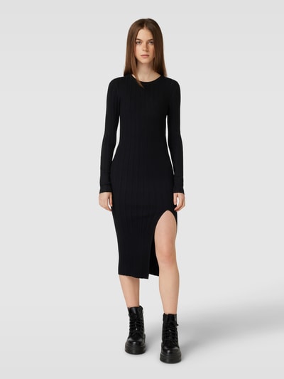 ONLY Midikleid in Ripp-Optik Modell 'MEDDI' Black 1