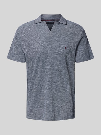 Tommy Hilfiger Regular Fit Poloshirt aus reiner Baumwolle Marine Melange 2