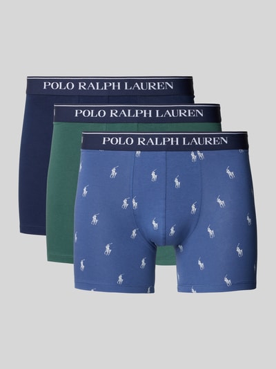Polo Ralph Lauren Underwear Bokserki z elastycznym paskiem z logo w zestawie 3 szt. Niebieski 1