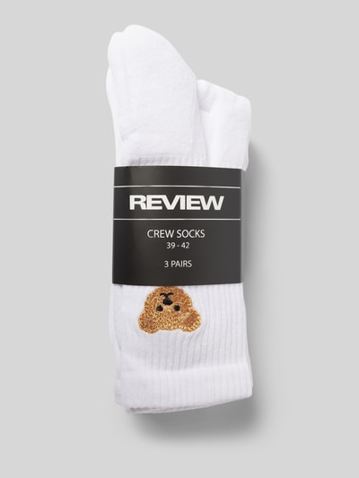 REVIEW Socken mit Label-Stitching im 3er-Pack Weiss 3