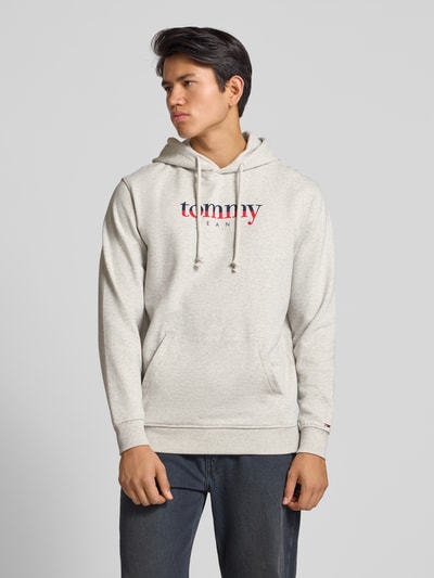 Tommy Jeans Regular fit hoodie van puur katoen Lichtgrijs gemêleerd - 4