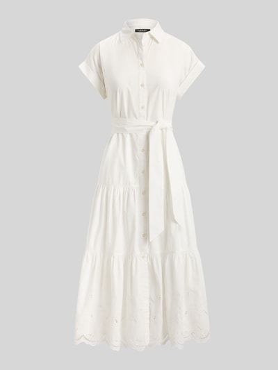 Lauren Ralph Lauren Hemdblusenkleid mit Volants Weiss 2