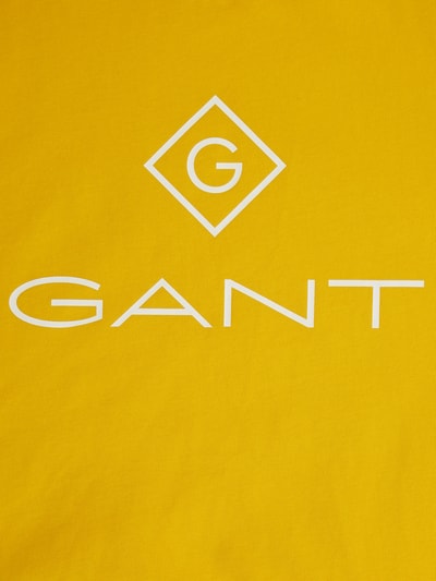 Gant T-Shirt mit Logo-Print  Hellgelb 4