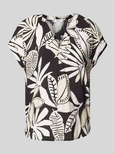 s.Oliver RED LABEL Relaxed Fit Blusenshirt aus Viskose-Mix Black 2