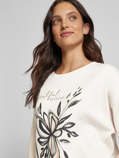 Christian Berg Woman Sweatshirt met motief- en statementprint Ecru - 3