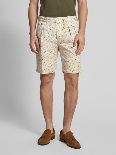 Manuel Ritz Szorty o kroju regular fit z kieszenią z patką Beżowy 4