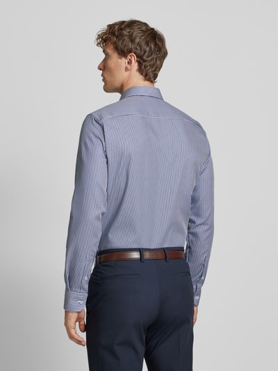 Eterna Slim fit zakelijk overhemd met haaikraag Marineblauw - 5