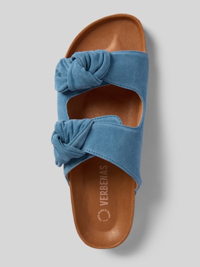 Verbenas Sandalen van leer, model 'RAIN' Oceaanblauw - 3