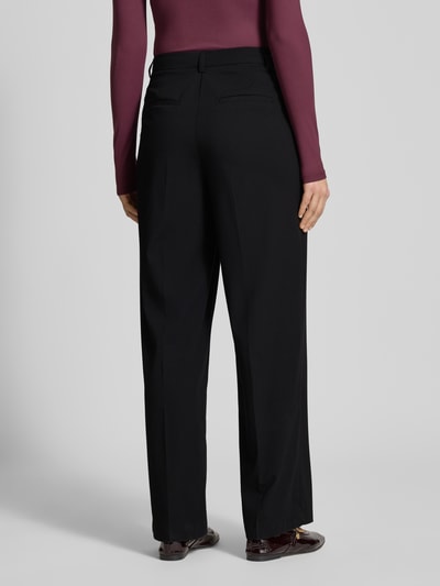 PIECES Bundfaltenhose mit Viskose-Anteil Modell 'ROSA' Black 5