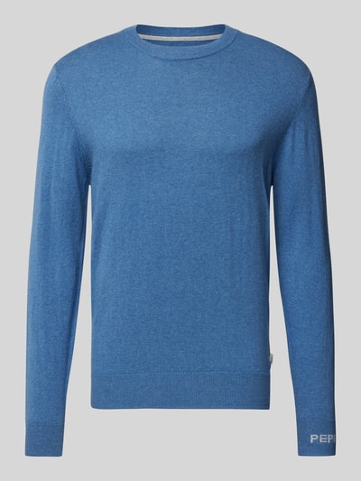 Pepe Jeans Gebreide pullover met ronde hals, model 'Andre' Blauw - 2