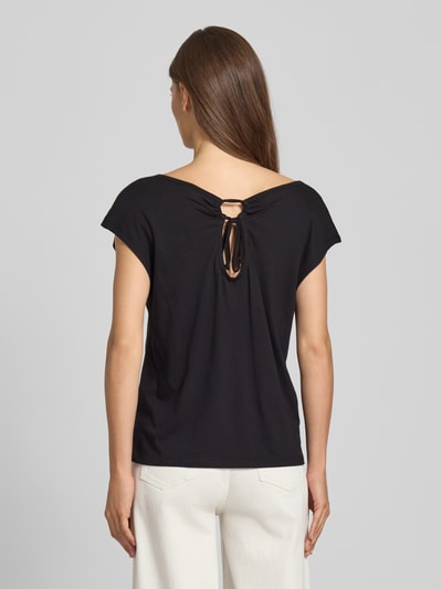 s.Oliver RED LABEL Loose Fit T-Shirt aus Baumwoll-Modal-Mix BLACK 5