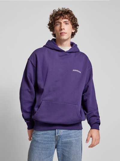 Pegador Oversized Hoodie mit Label-Stitching Modell 'BUFORD' Lila 4