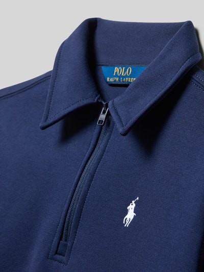 Produktfoto, Regular Fit sweatshirt uit katoenmix van Polo Ralph Lauren Teens, look: effen, logodetail, polokraag, lange mouw, mouwboord, rompzoom, materiaalverwerking: sweat.