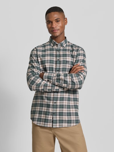 bugatti Freizeithemd mit Knopfleiste Khaki 4