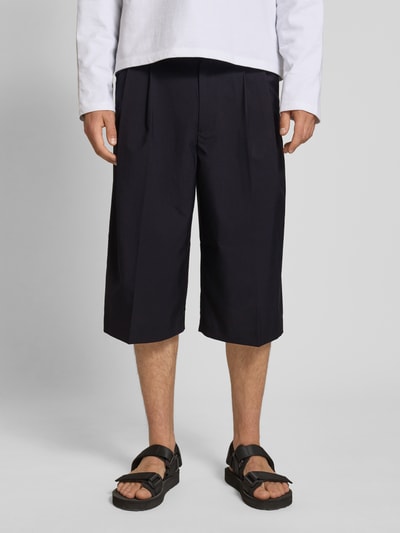 WEEKDAY Bermuda met bandplooien, model 'Joey' Zwart - 4