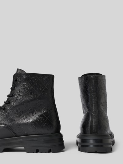 Guess Boots aus Leder mit Logo-Muster Modell 'GARDA' Black 2