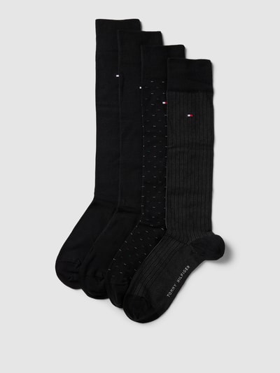 Tommy Hilfiger Socken mit Label-Stitching im 4er-Pack Black 1