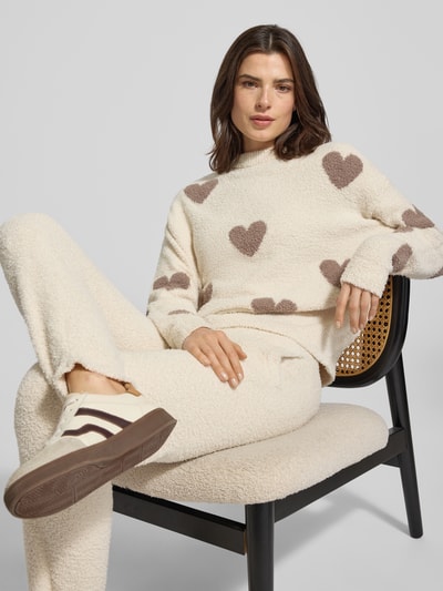 Jake*s Casual Strickpullover im Allover-Look Ecru 3