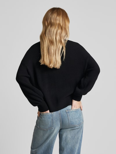 MSCH Copenhagen Gebreide pullover met opstaande kraag, model 'Magnea Rachelle' Zwart - 5