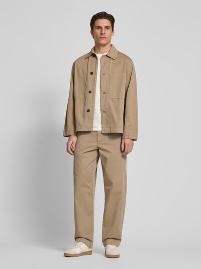 ANNARR Straight leg chino met riemlussen, model 'STORM' Beige - 1