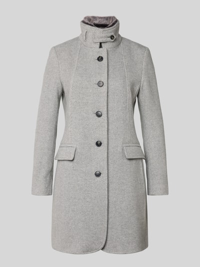 Cinque Płaszcz z listwą guzikową model ‘ASTRALA’ Jasnoszary melanż 2
