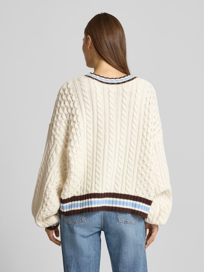 Gestuz Strickpullover aus Woll-Mix Modell 'taiba' Beige 5