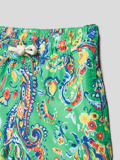 Polo Ralph Lauren Kids Zwembroek met paisleymotief, model 'TRAVELER' Lichtgroen - 2