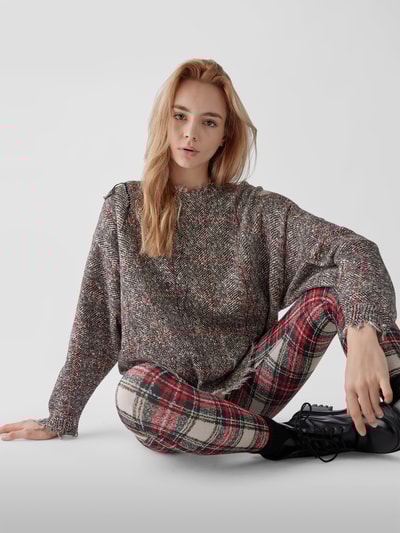 R13 Pullover im Used-Look Anthrazit meliert 6