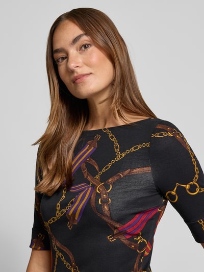 Lauren Ralph Lauren T-Shirt im Allover-Look Modell 'JUDY' Black 3