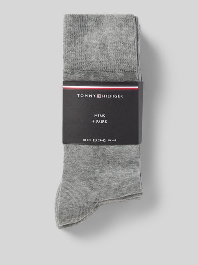 Tommy Hilfiger Socken mit Logo-Detail im 4er-Pack Mittelgrau Melange 3