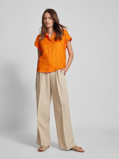 s.Oliver RED LABEL Linnen blouse in effen design Oranje - 1