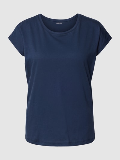 Montego T-shirt met kapmouwen Donkerblauw - 2