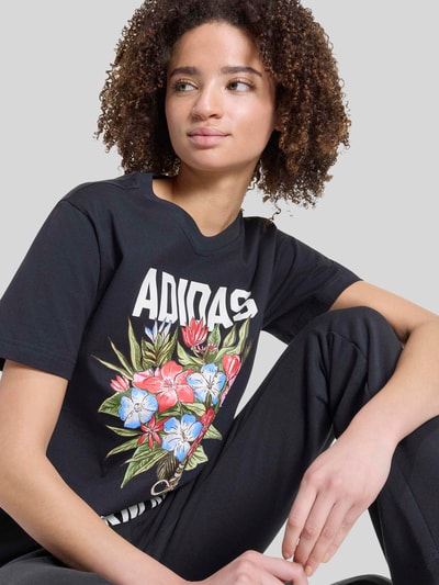 adidas Sportswear Regular Fit T-Shirt aus reiner Baumwolle Black 3