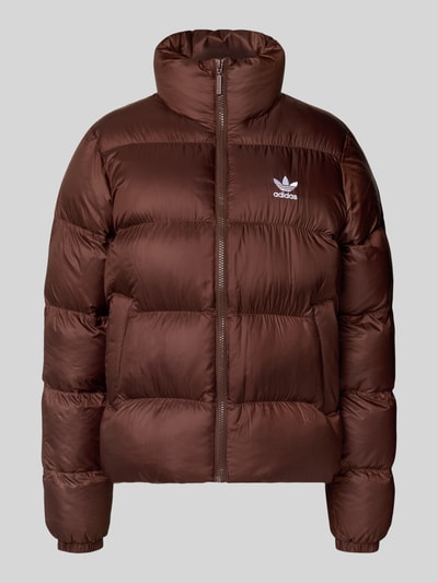 adidas Originals Pikowana kurtka o kroju regular fit z wyhaftowanym logo Średniobrązowy 2