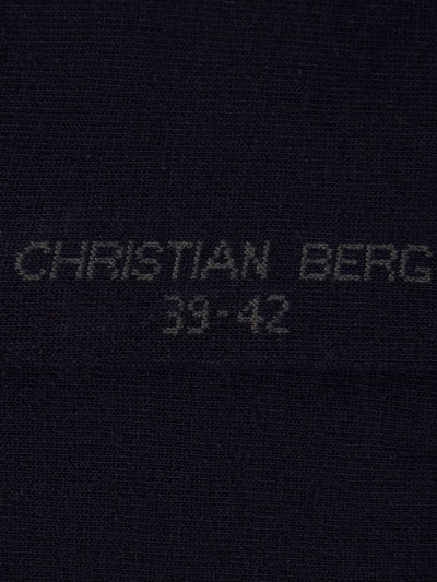 Christian Berg Men Instappers met logostrepen, model 'ADILETTE SHOWER' Marineblauw - 3