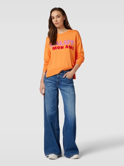 Milano Italy Sweatshirt met ribboorden Oranje - 1