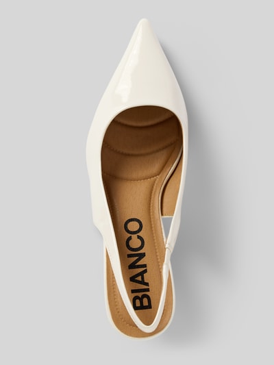 Produktfoto, Pumps mit offener Ferse von BIANCO w kolorze białym, materiał skóropodobny, krój spiczysty, profilowana podeszwa, wysokość obcasa 6 cm w rozmiarze 40