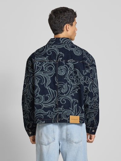 PROHIBITED Jeansjacke mit aufgesetzten Taschen Modell 'Desert' Jeansblau 5