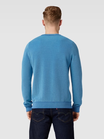 MAERZ Muenchen Stickpullover mit Rundhalsausschnitt Modell 'Ricecorn' Jeansblau 5