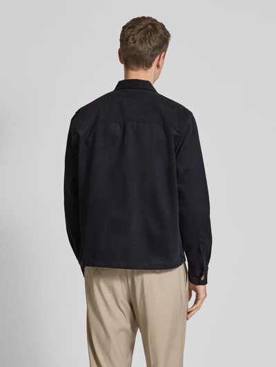 Forét Regular fit overhemdjack met kentkraag en tweewegsritssluiting Zwart - 5