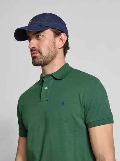 Polo Ralph Lauren Custom Slim Fit Poloshirt mit Label-Stitching Hellgruen Melange 3