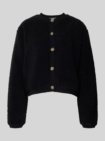 Neo Noir Teddyjacke mit Knopfleiste Black 2